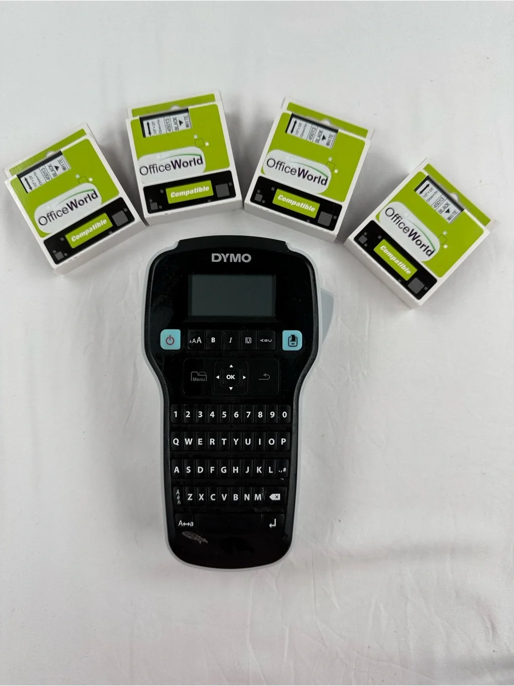 Dymo Handheld Label Maker 160 in Black with 4 Extra Label Cartridges